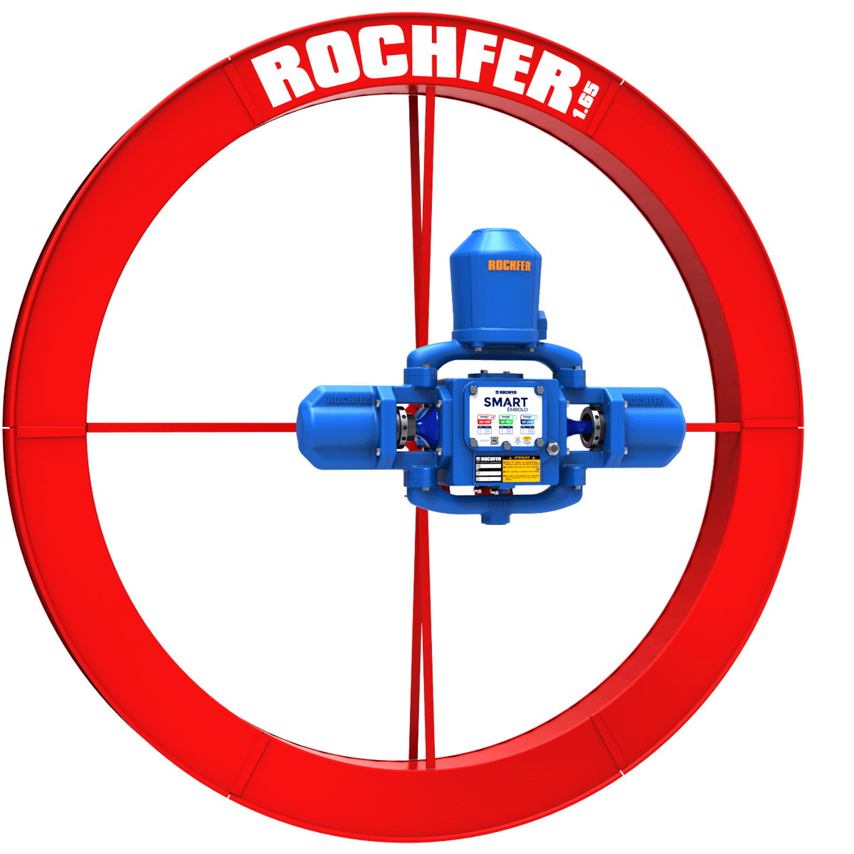 Bomba Rochfer SE-130 + Roda D'água 1,65 x 0,13 m + Base de Fixação