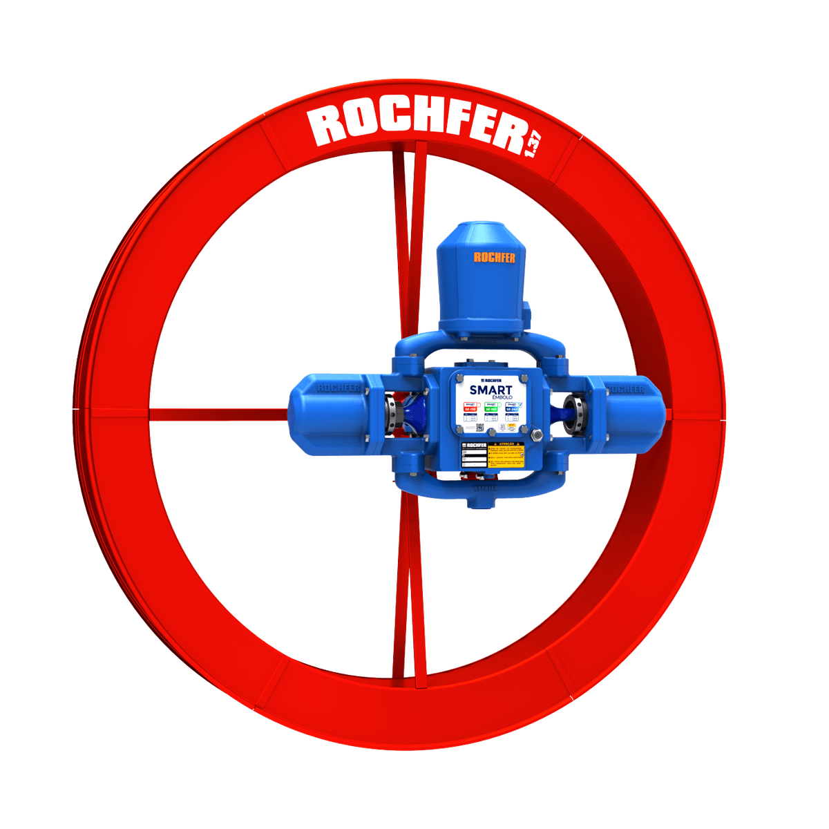 Bomba ROCHFER® SE-240 + Roda D'água 1,37 x 0,17 m + Base de Fixação
