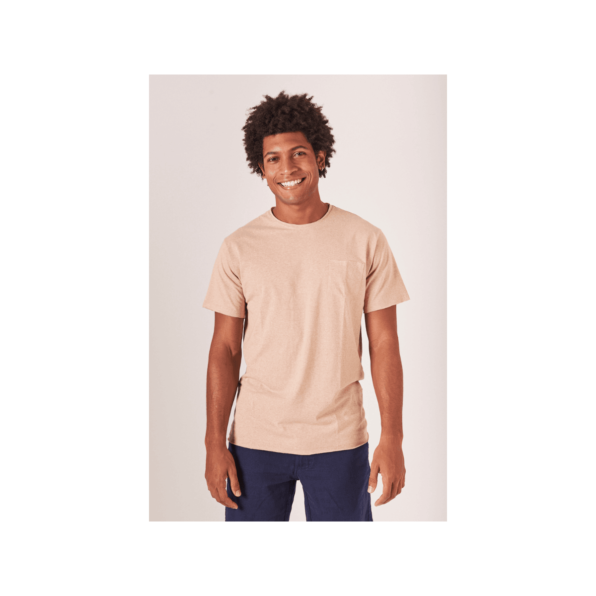 Camiseta Malha Terra - Corte a Fio -Tingimento Natural