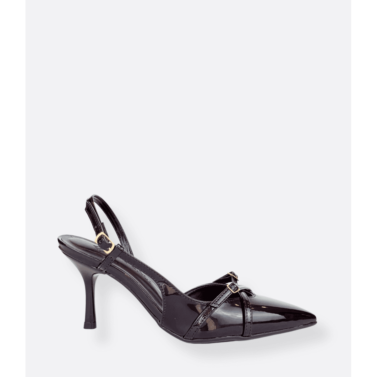 Slingback Lily Verniz Preto