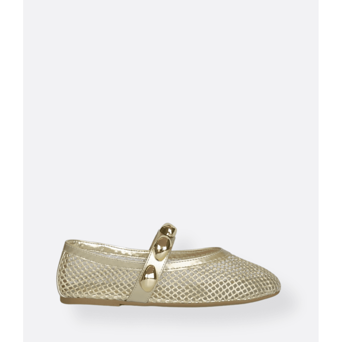 Sapatilha de Tela Dourada Tessa