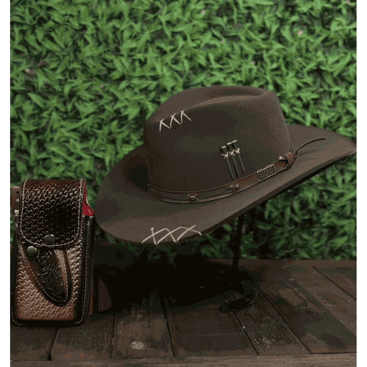Kit Chapéu Cravo e Bainha para Faca - CRAVOFACA - CLUB 21 COUNTRY