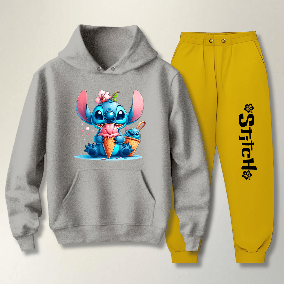 Abrigo Moletom Infantil Stitch Sorvete - WarmOut Confecções