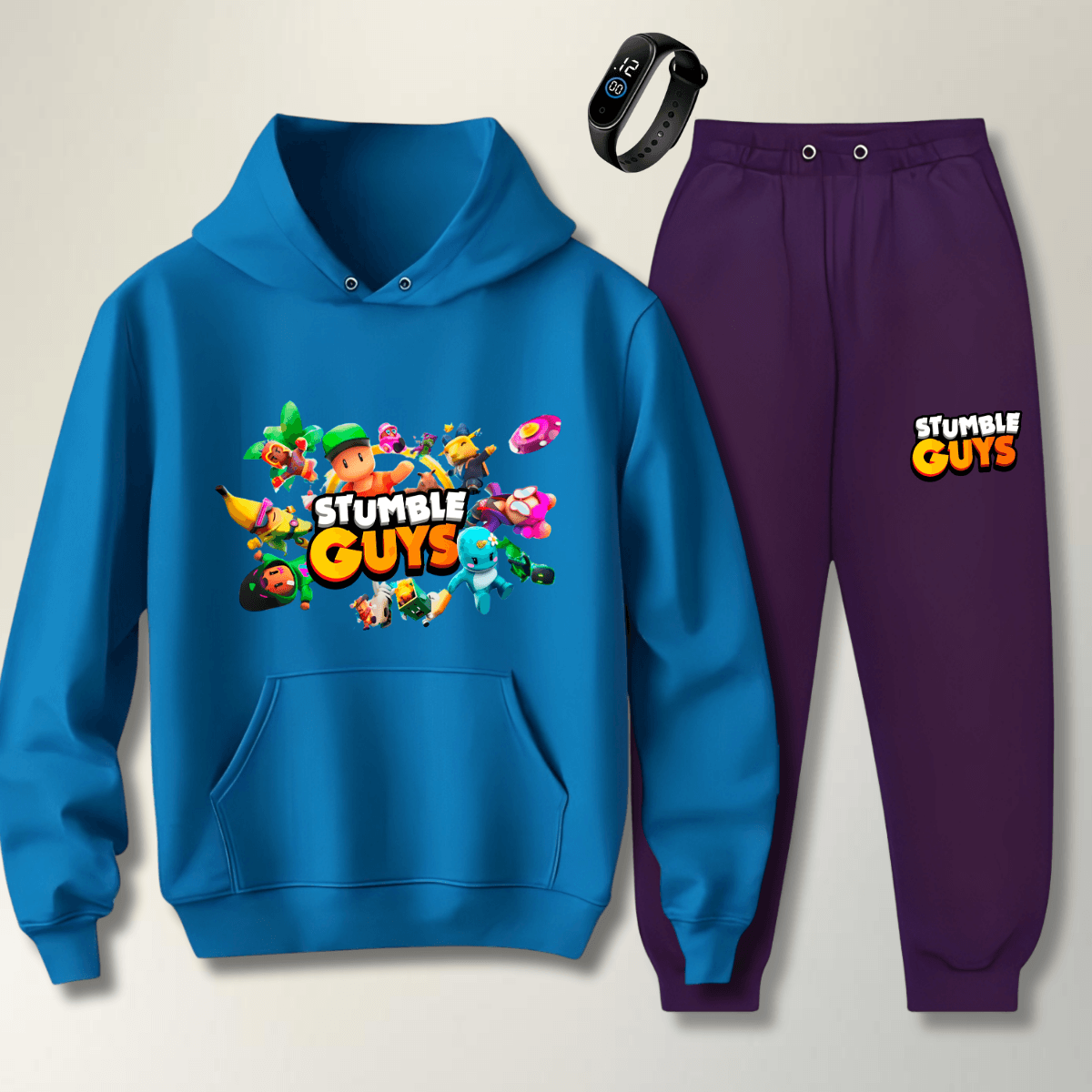 Conjunto Abrigo Moletom Roxo Infantil Stumble Guys - WarmOut Confecções