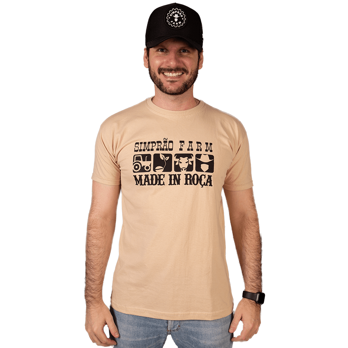 Camiseta Simprão Farm MAde In Roça Bege - Simprão Farm