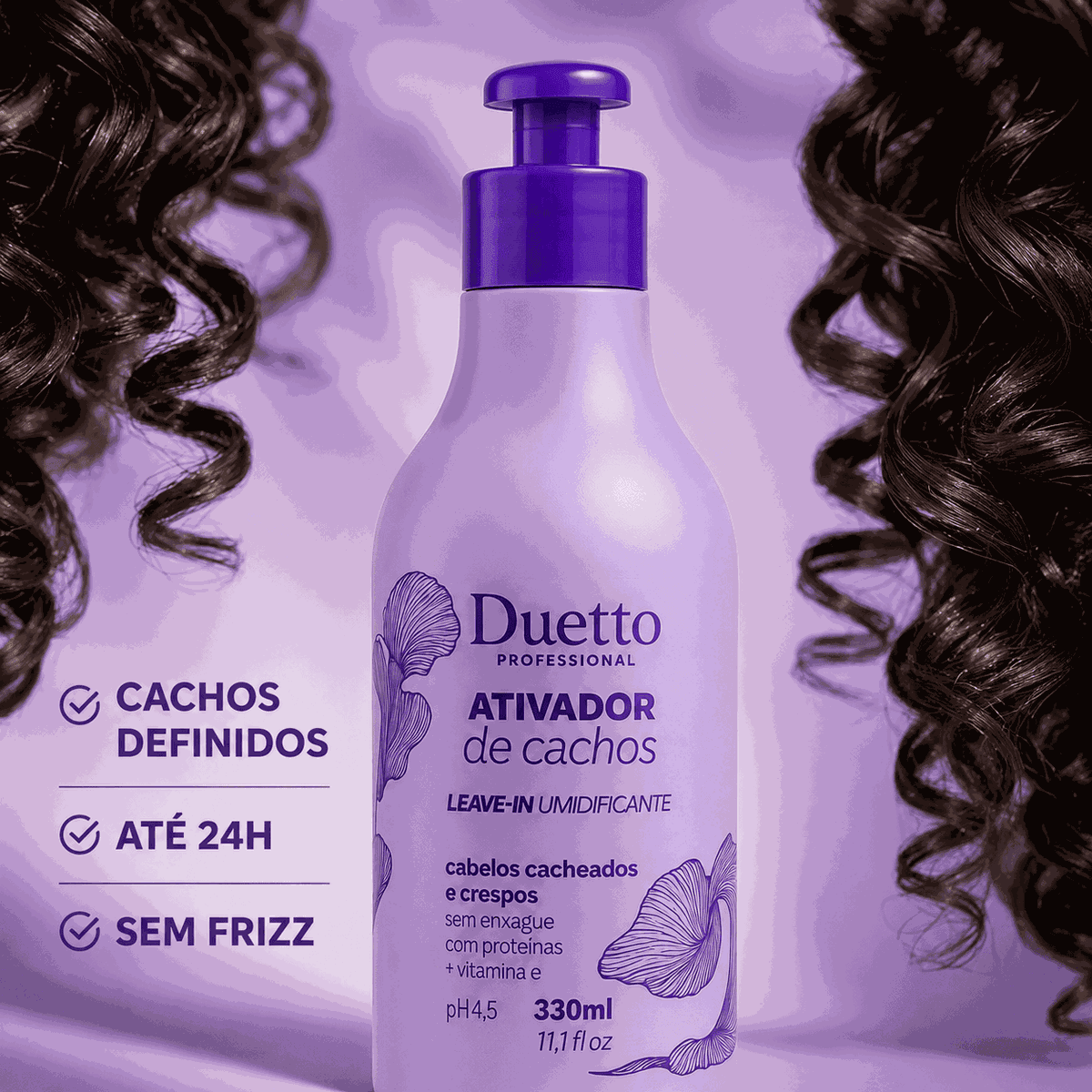 Ativador Umidificador de Cachos Duetto 330ml 