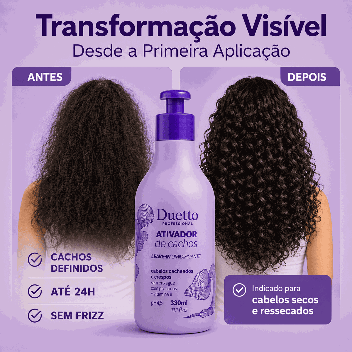 Ativador Umidificador de Cachos Duetto 330ml 