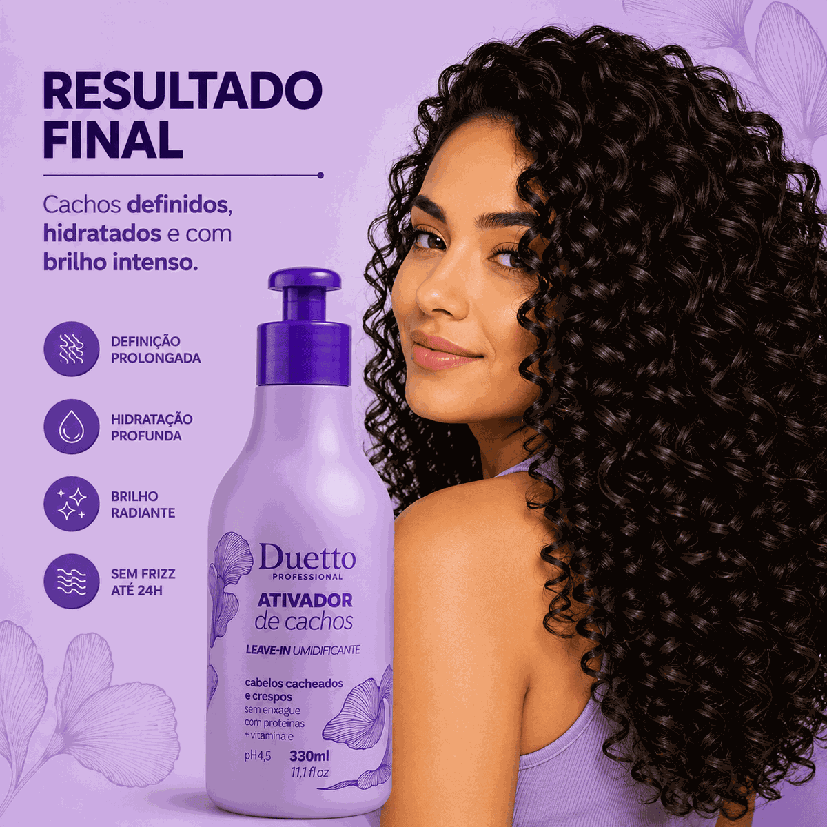 Ativador Umidificador de Cachos Duetto 330ml 