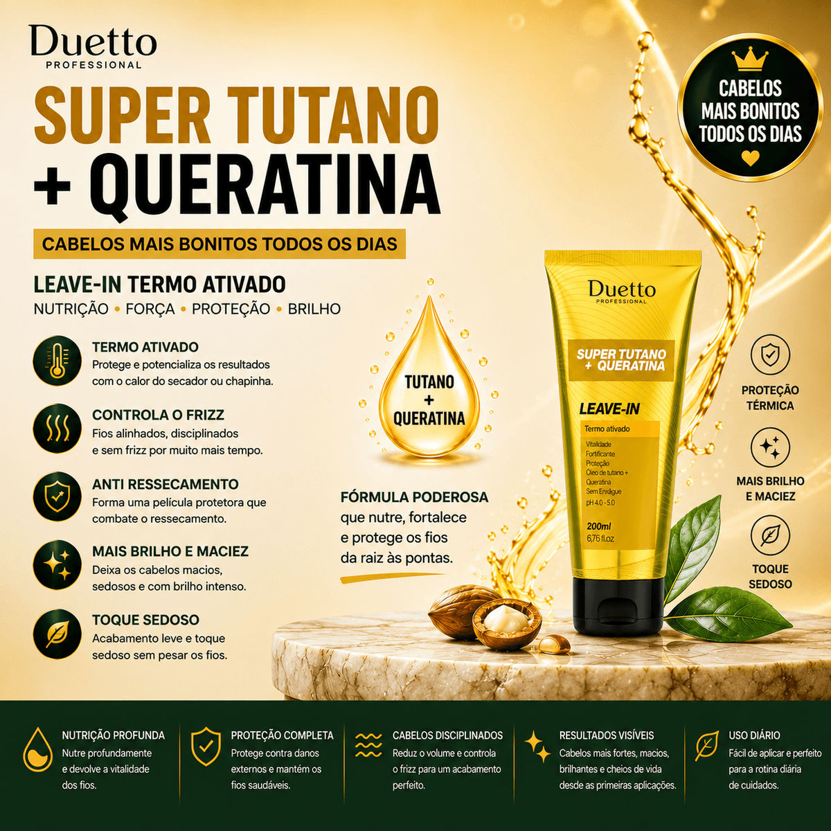 Leave-in Super Tutano + Queratina Duetto 200ml