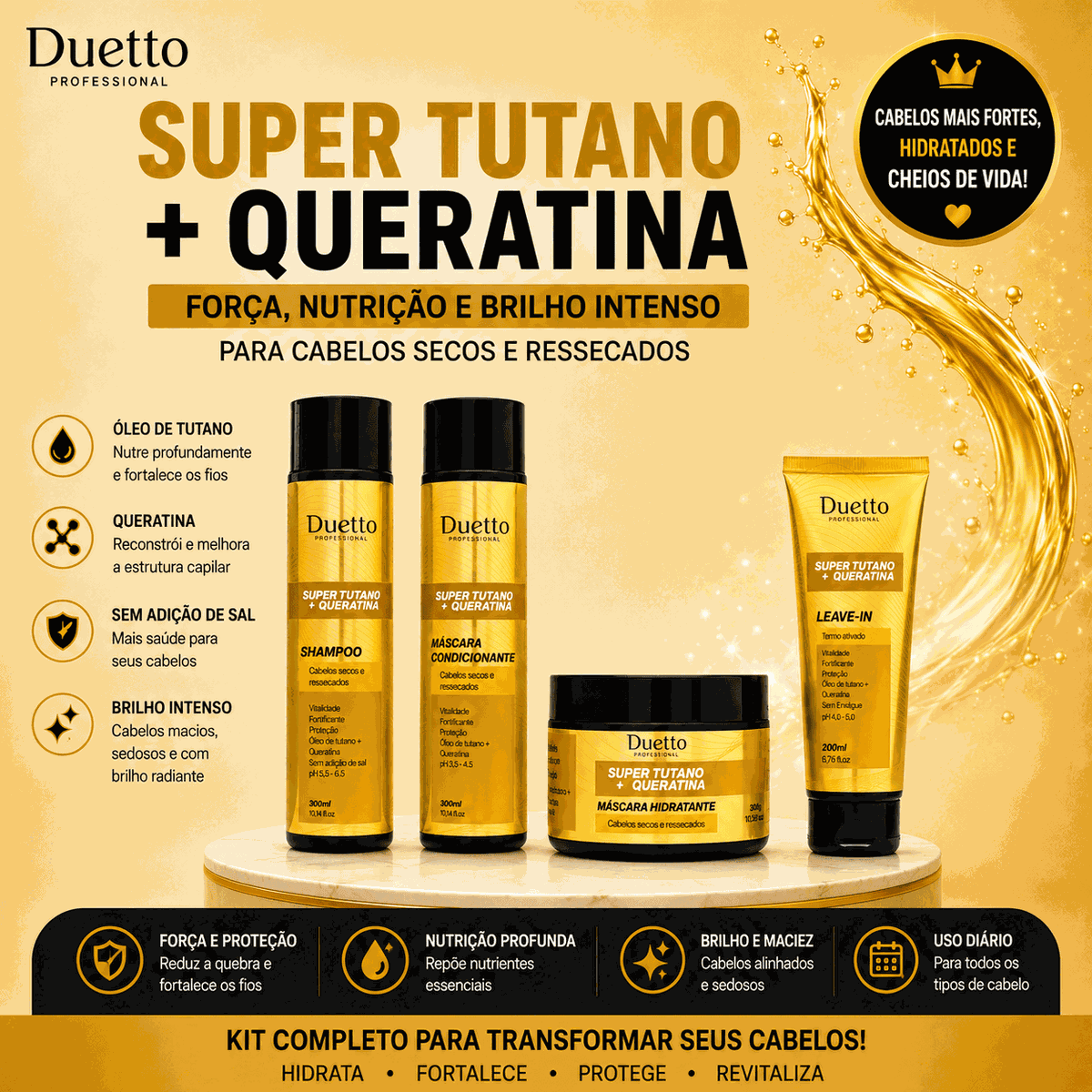 Kit Super Tutano + Queratina Duetto 280g