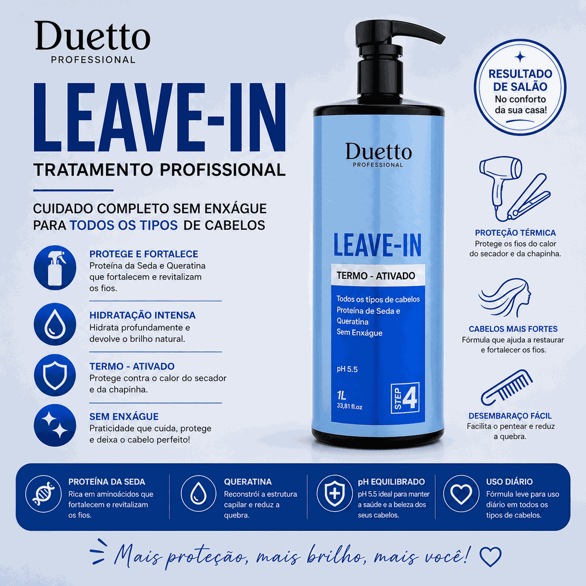 Leave-in Termo Ativado Duetto Professional 1L