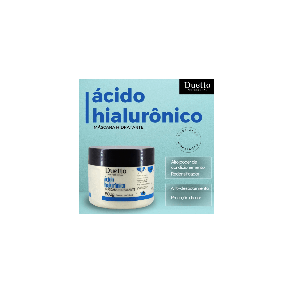 Máscara Ácido Hialurônico Duetto Professional 500g