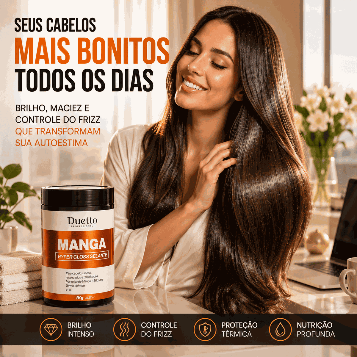 Máscara Hyper Gloss Selante Manga Duetto 1 Kg