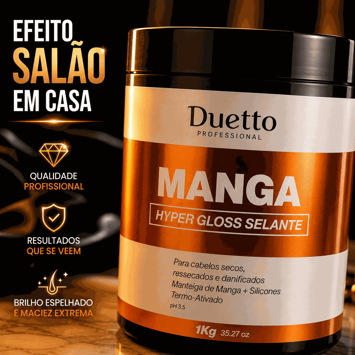 Máscara Hyper Gloss Selante Manga Duetto 1 Kg