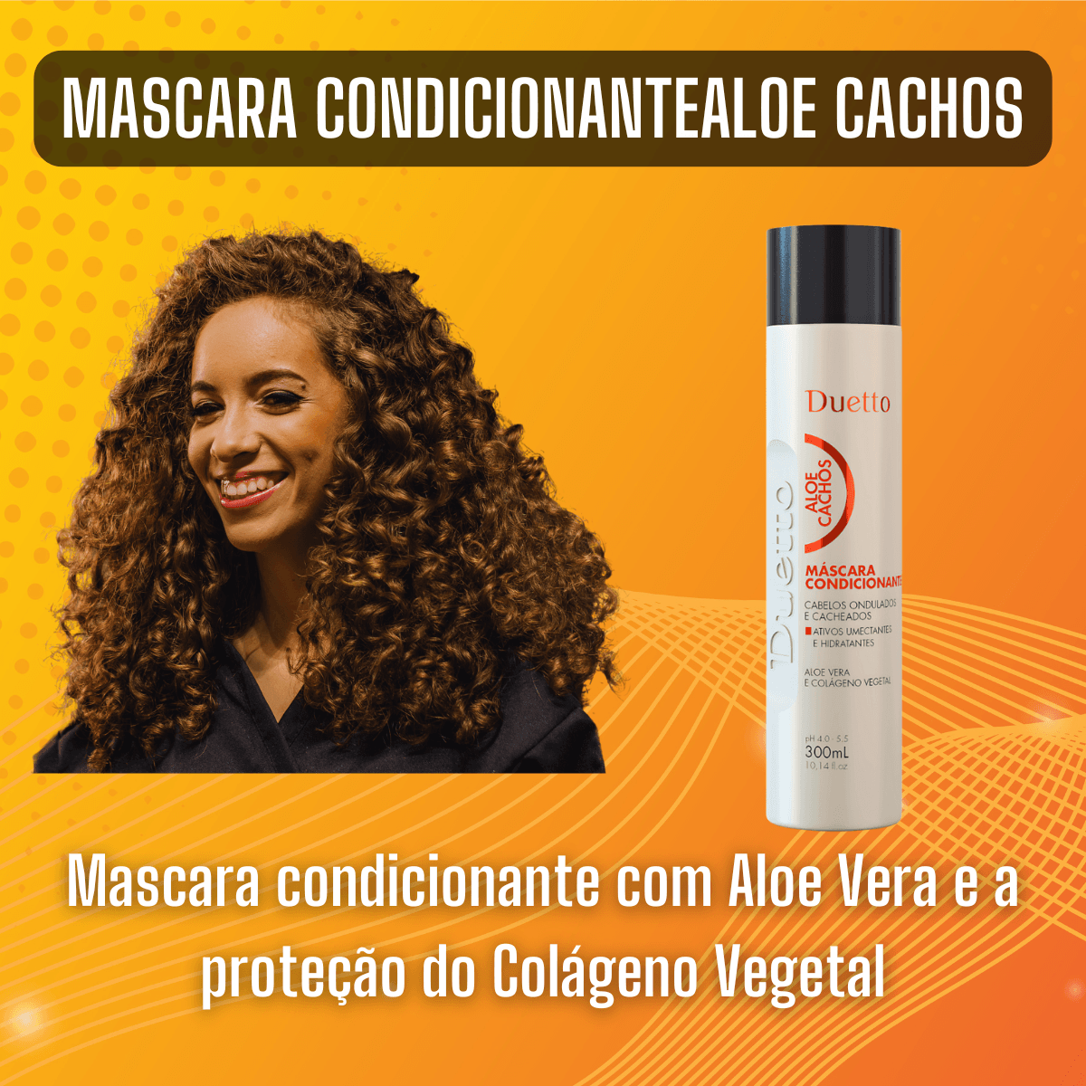 Máscara Condicionante Aloe Cachos Duetto 300ml