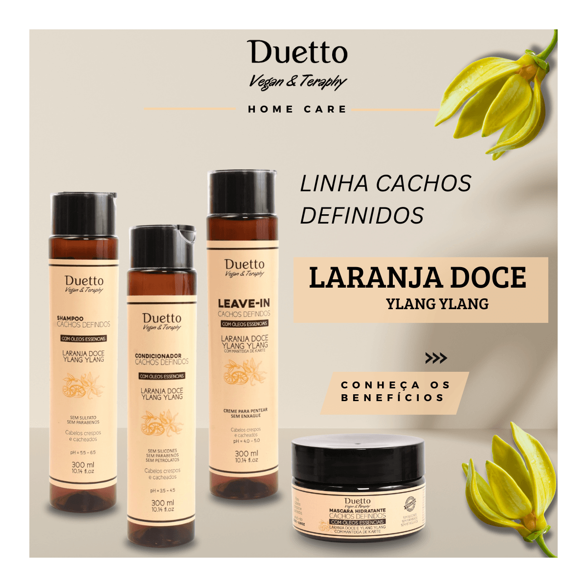 Kit Vegano Cachos Definidos Vegan & Teraphy Duetto Professional