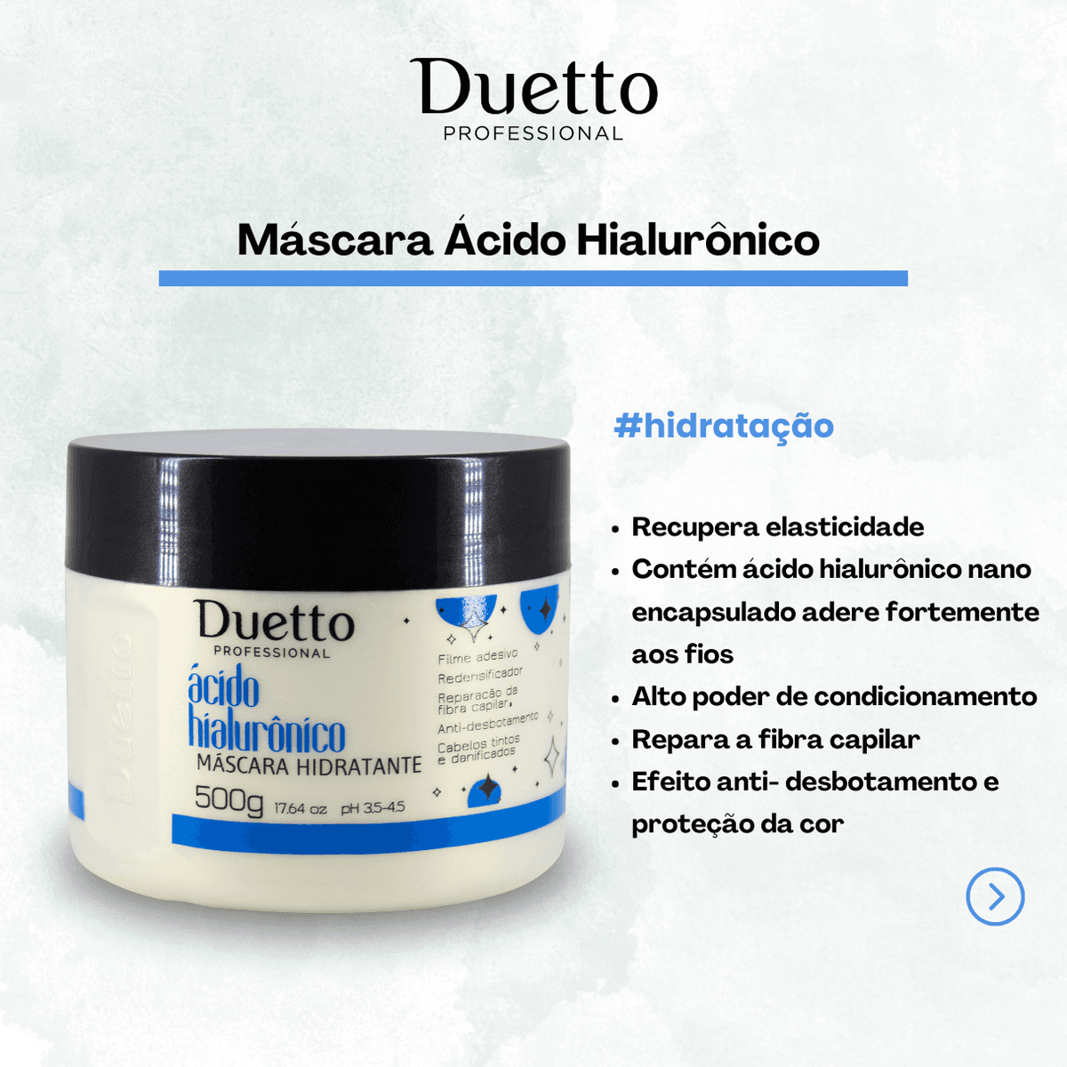 Máscara Ácido Hialurônico Duetto Professional 500g