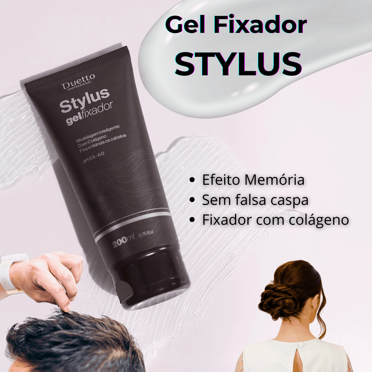 Gel Fixador Stylus Duetto Professional 200ml