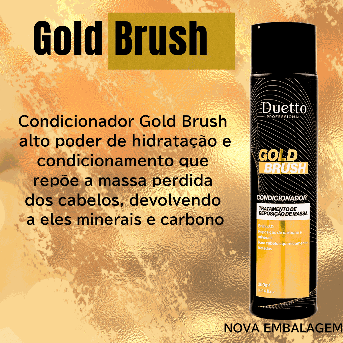 Máscara Condicionante Gold Brush Duetto 300ml
