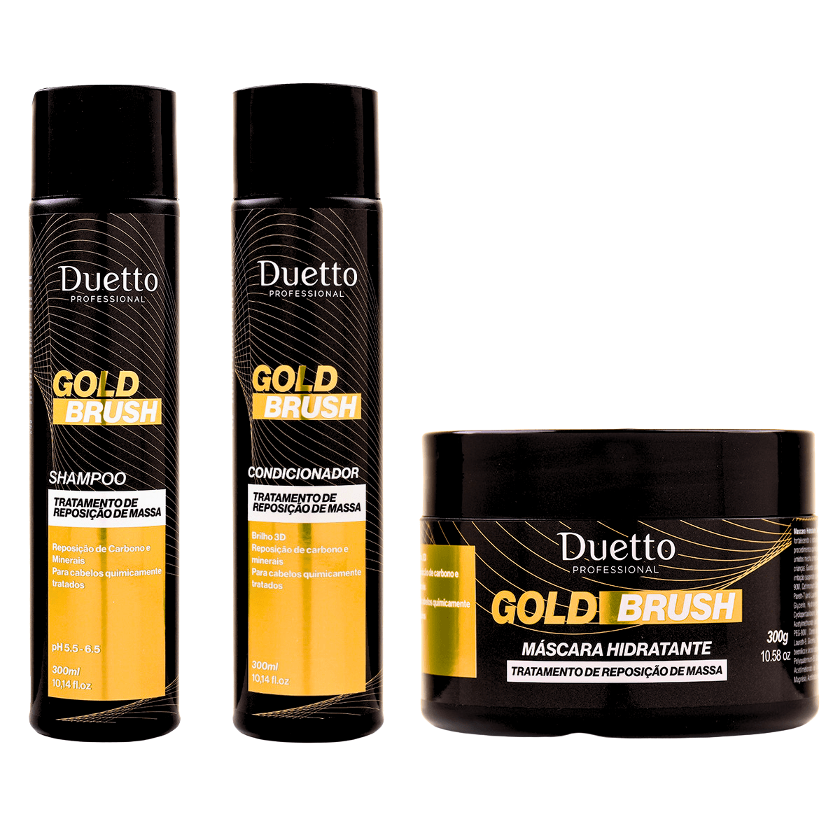 Kit Home Care Gold Brush Duetto