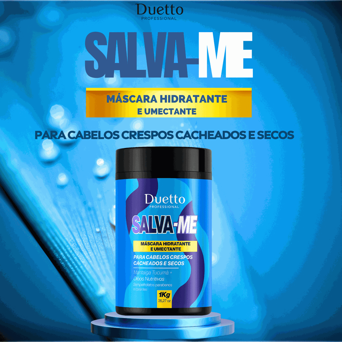 Máscara Hidratação Salva-me Cabelos Crespos E Cacheados 1kg