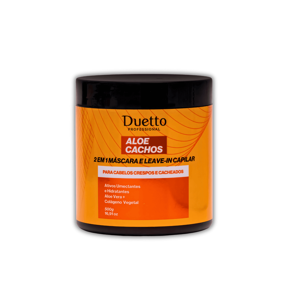Máscara e Leave in capilar 2 em 1 Aloe cachos Duetto 500g