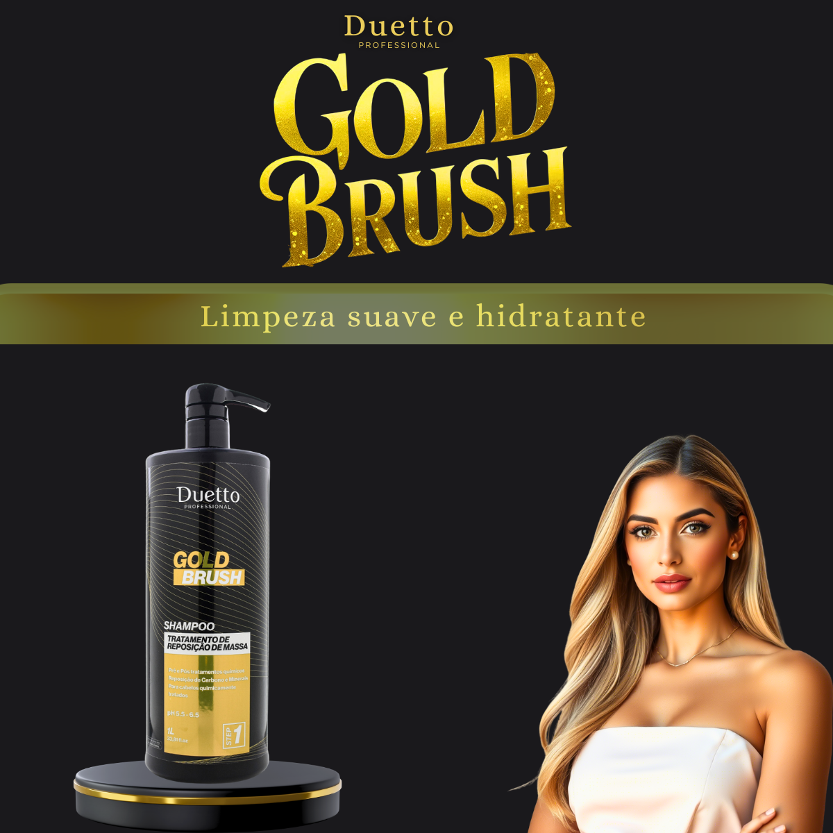 Shampoo Gold Brush Duetto Professional 1L