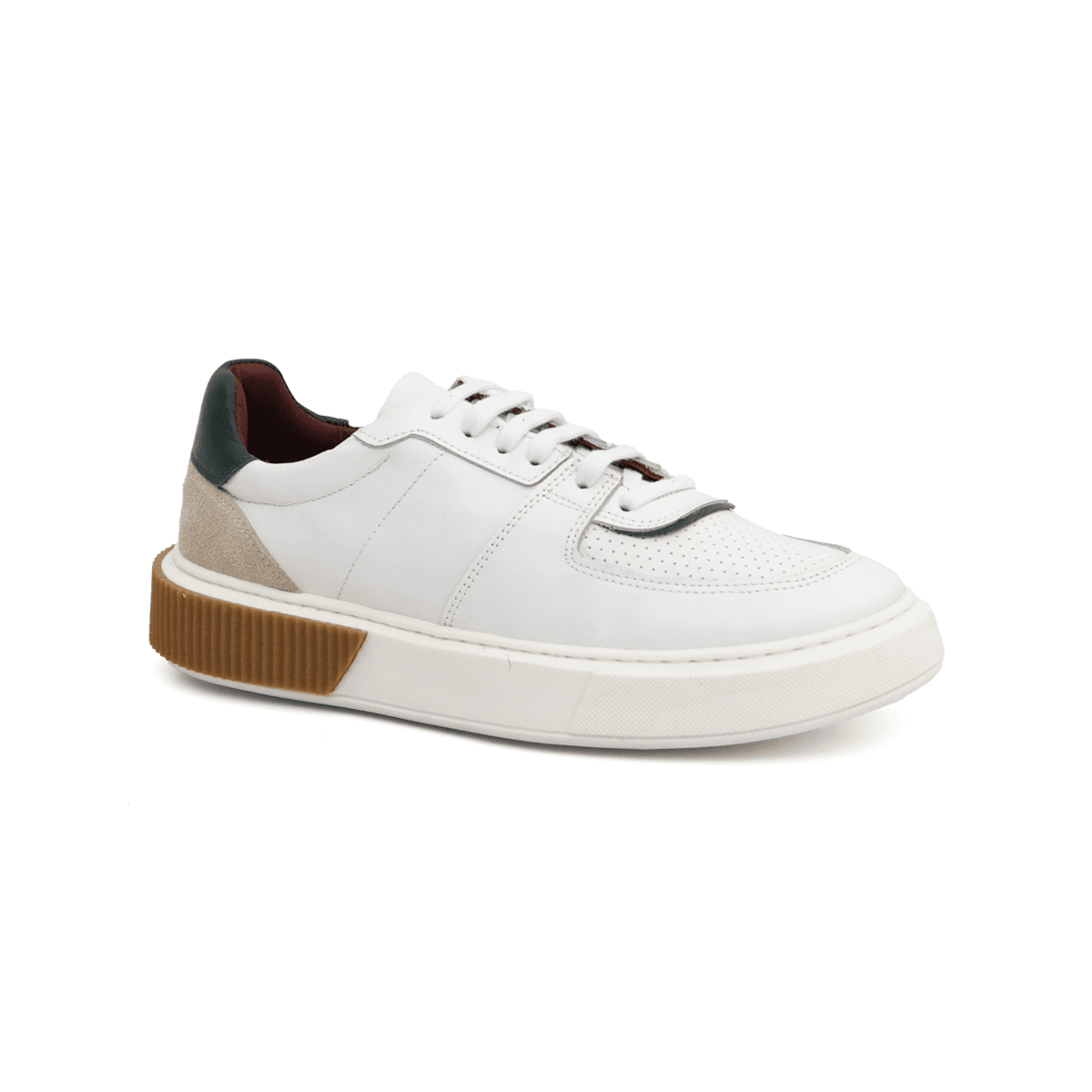 Tenis Casual Confort Branco-Fly Verde-Camurça Beg... - Mr. Light | Oficial®