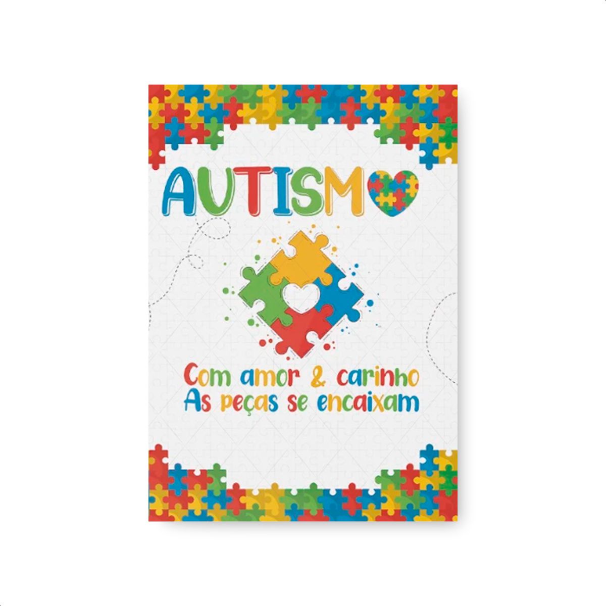 Capa Painel Retangular Sublimado Tema Autismo 538 ... - Painel Festivo