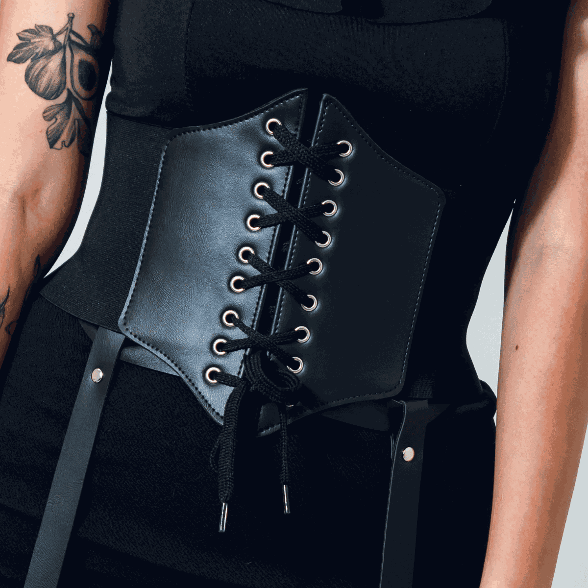 Kit Corset Amarração e Harness Coxa Duas Tiras