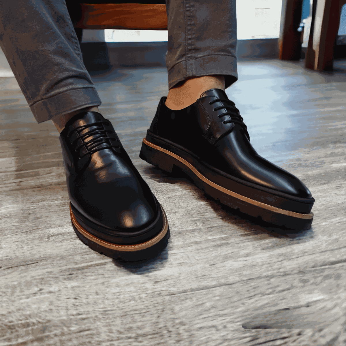 Sapato Masculino Derby Londres Preto