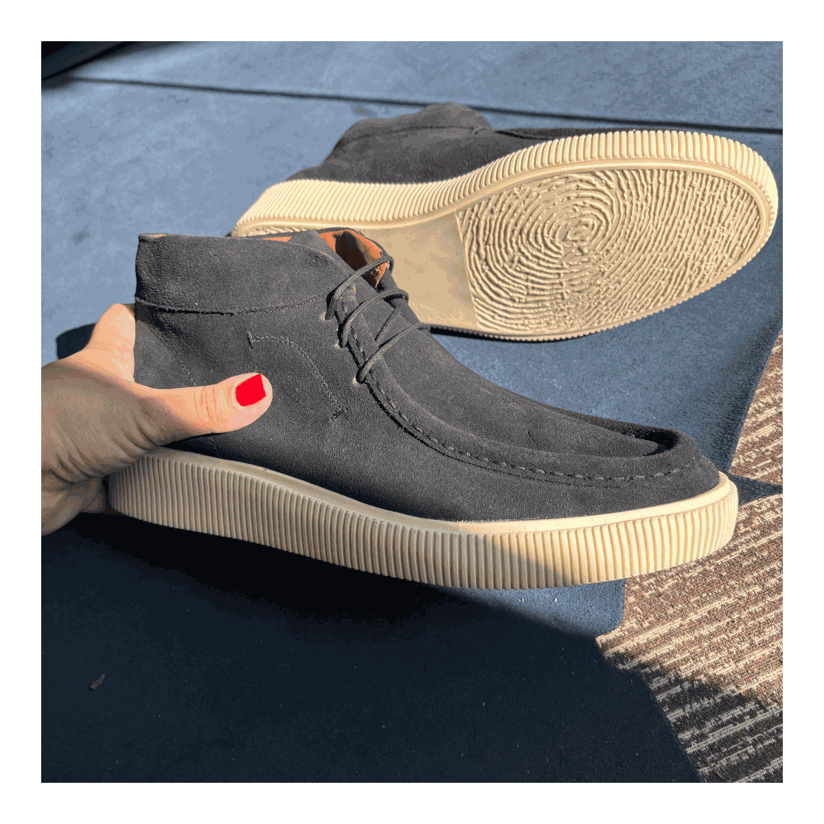 Bota ABRUZZO CANADIAN Em Couro Camurça Azul Noturno