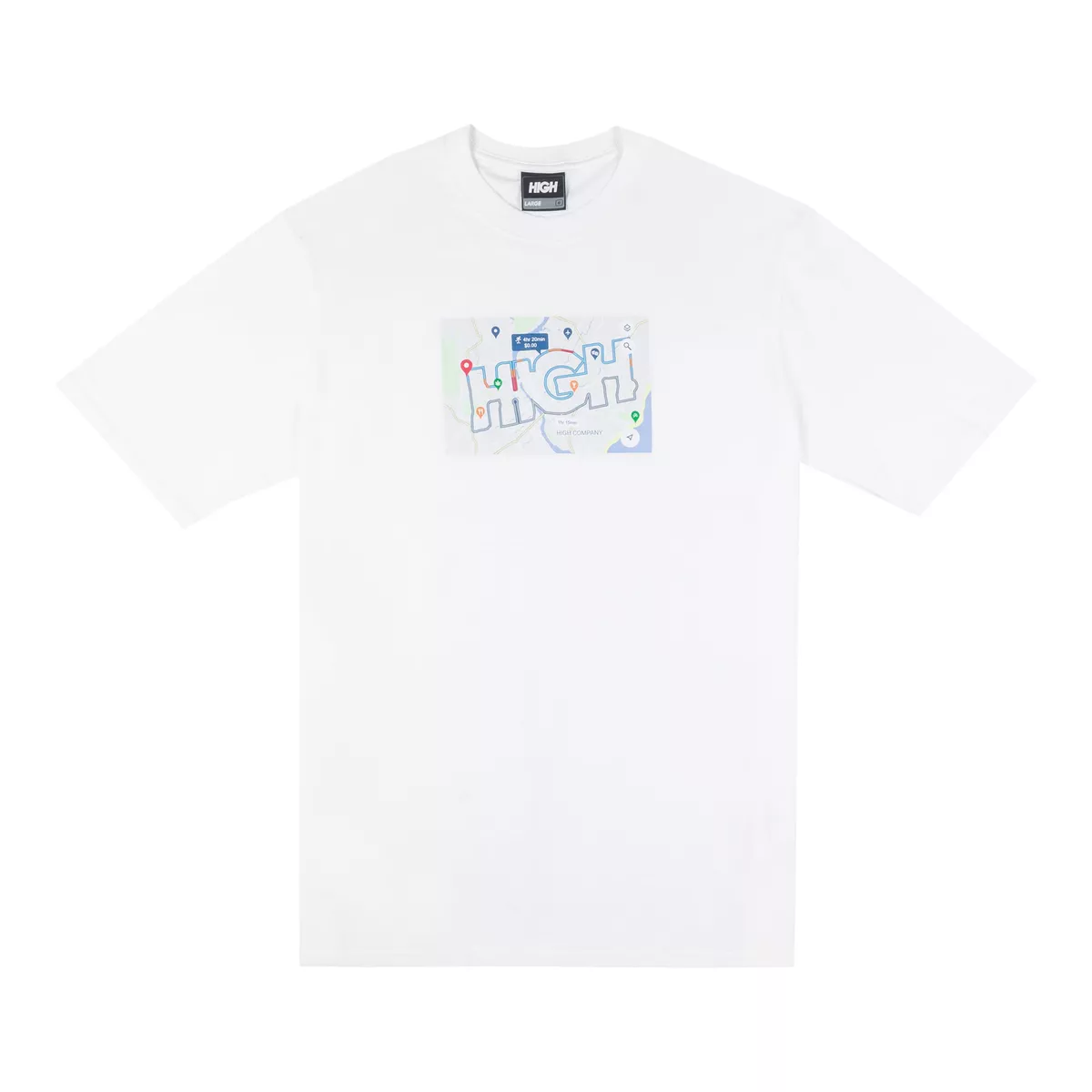 Camiseta High Tee Maps White