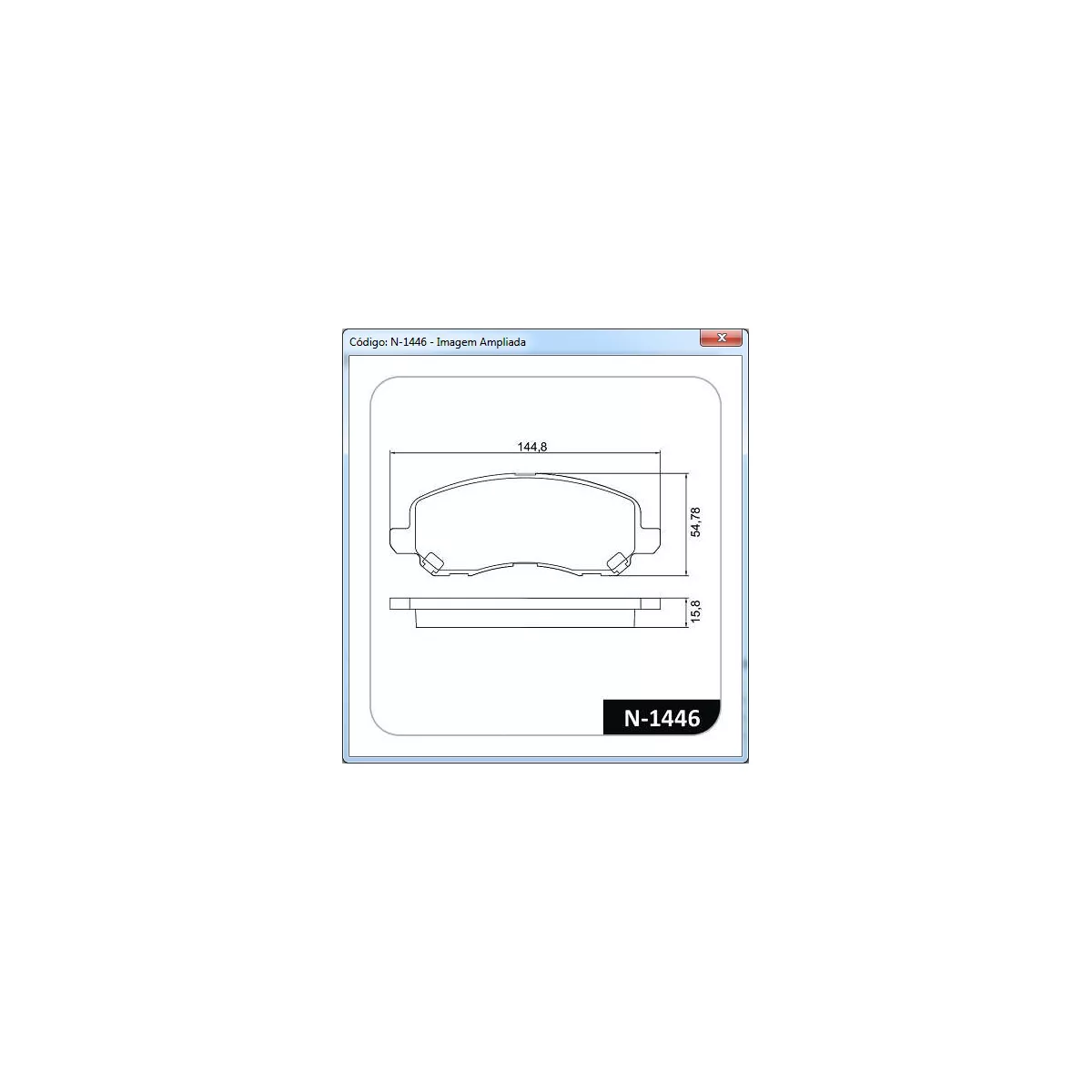 Pastilha de Freio Dianteira - Cobreq - N1446 (ASX,... - Grupo Celinho Autopeças