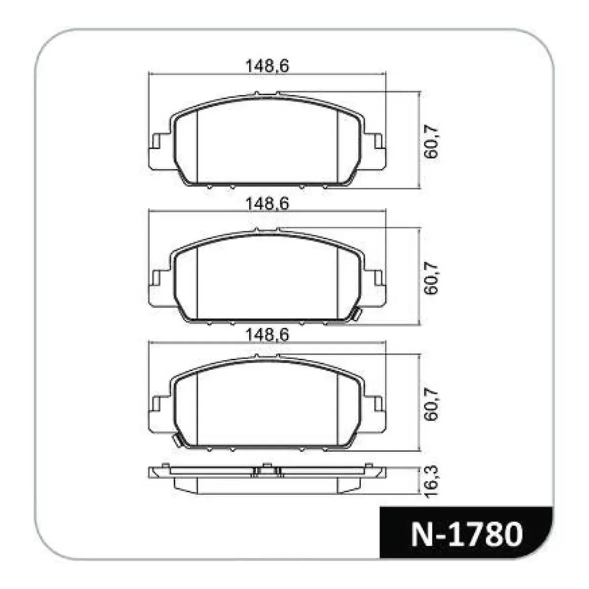 Pastilha Freio Dianteiro - Cobreq - N1780 (Honda H... - Grupo Celinho Autopeças