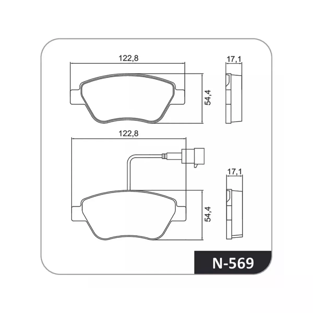 Pastilha de Freio Dianteira - Cobreq - N569 (500, ... - Grupo Celinho Autopeças