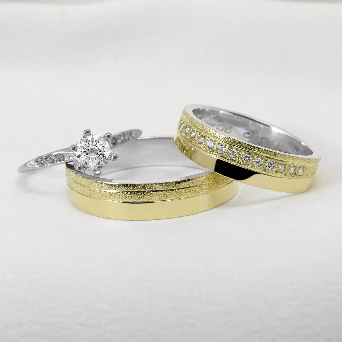 Aliança de Casamento em Ouro 5mm interno prata For... - PIPPER JOIAS