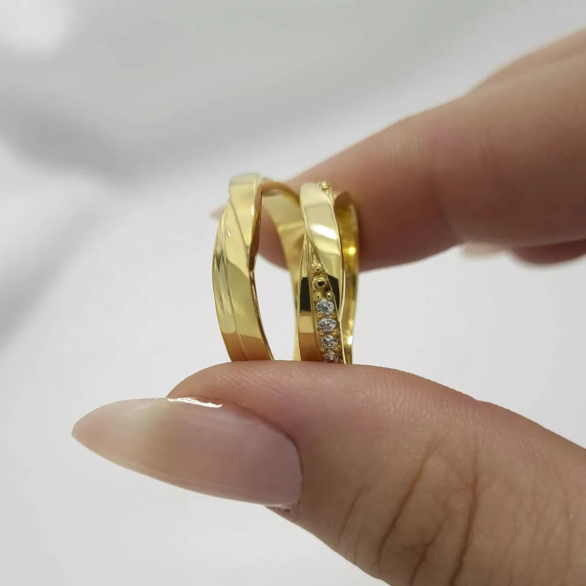 Aliança em Ouro 18k Maciço Trançada Diamonics - Áu... - PIPPER JOIAS