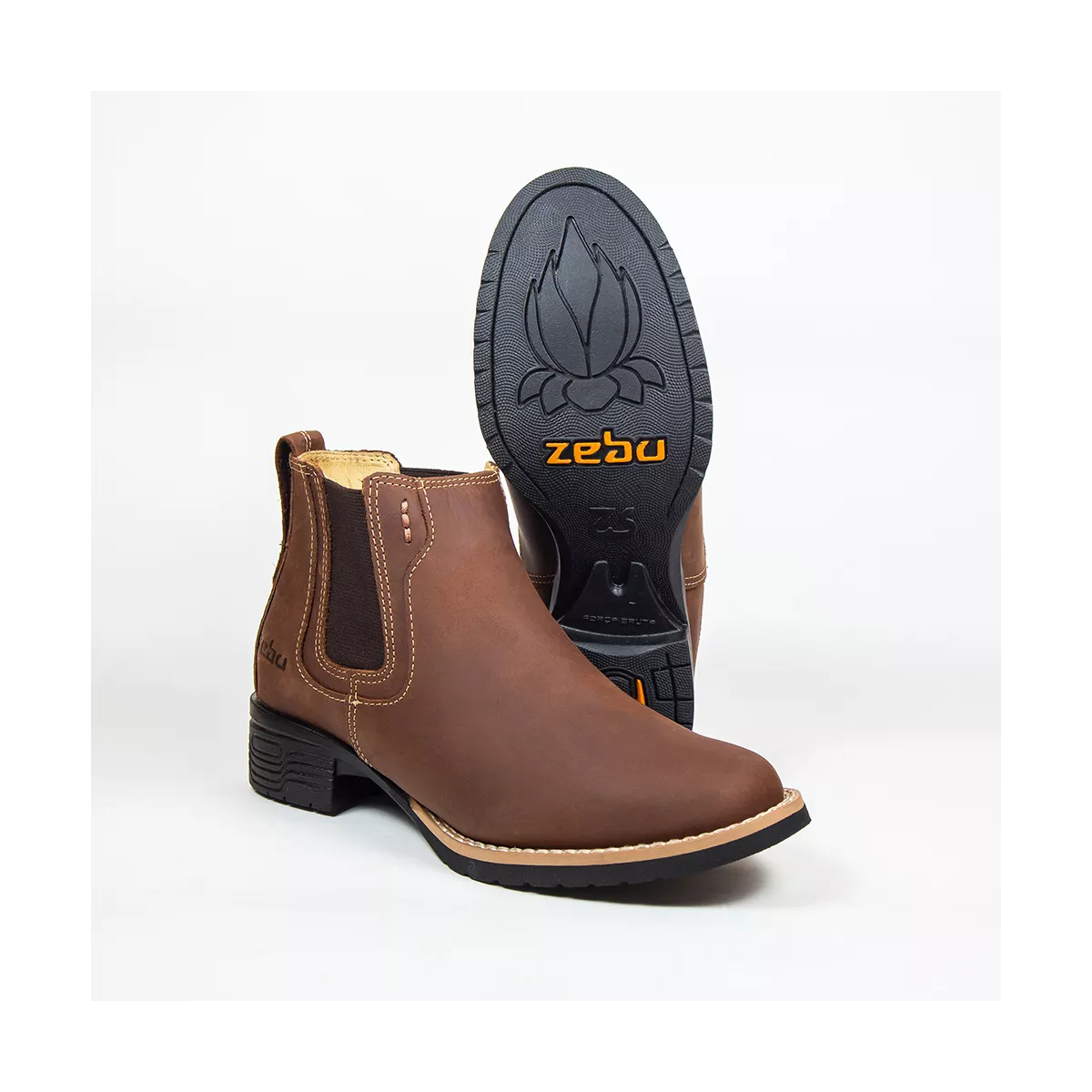 T*n様 Iru BACK ZIP PLAIN BOOT Horse 27cm BOTINA-ZEBU-72040-MS05-TERRA | Horses Ville | O Shopping do Cavaleiro