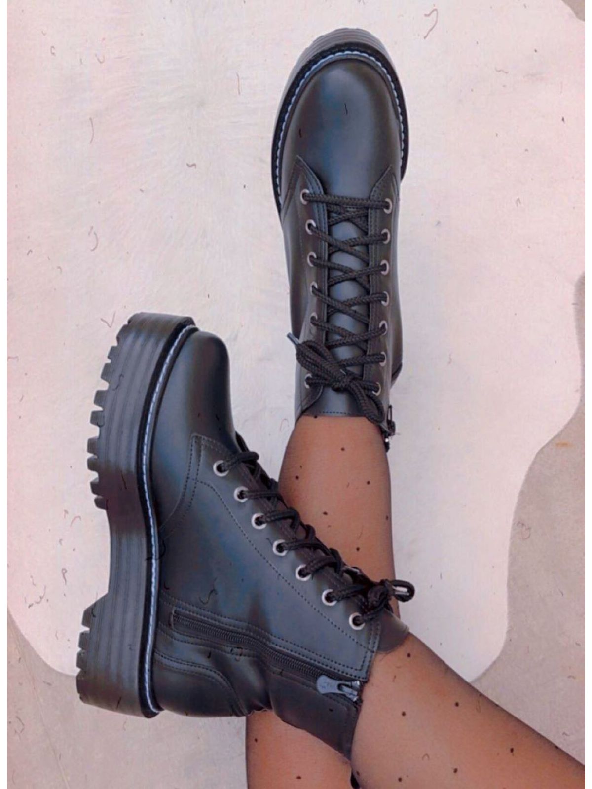 Coturno Clássico Preto - AMAVIE SAPATOS