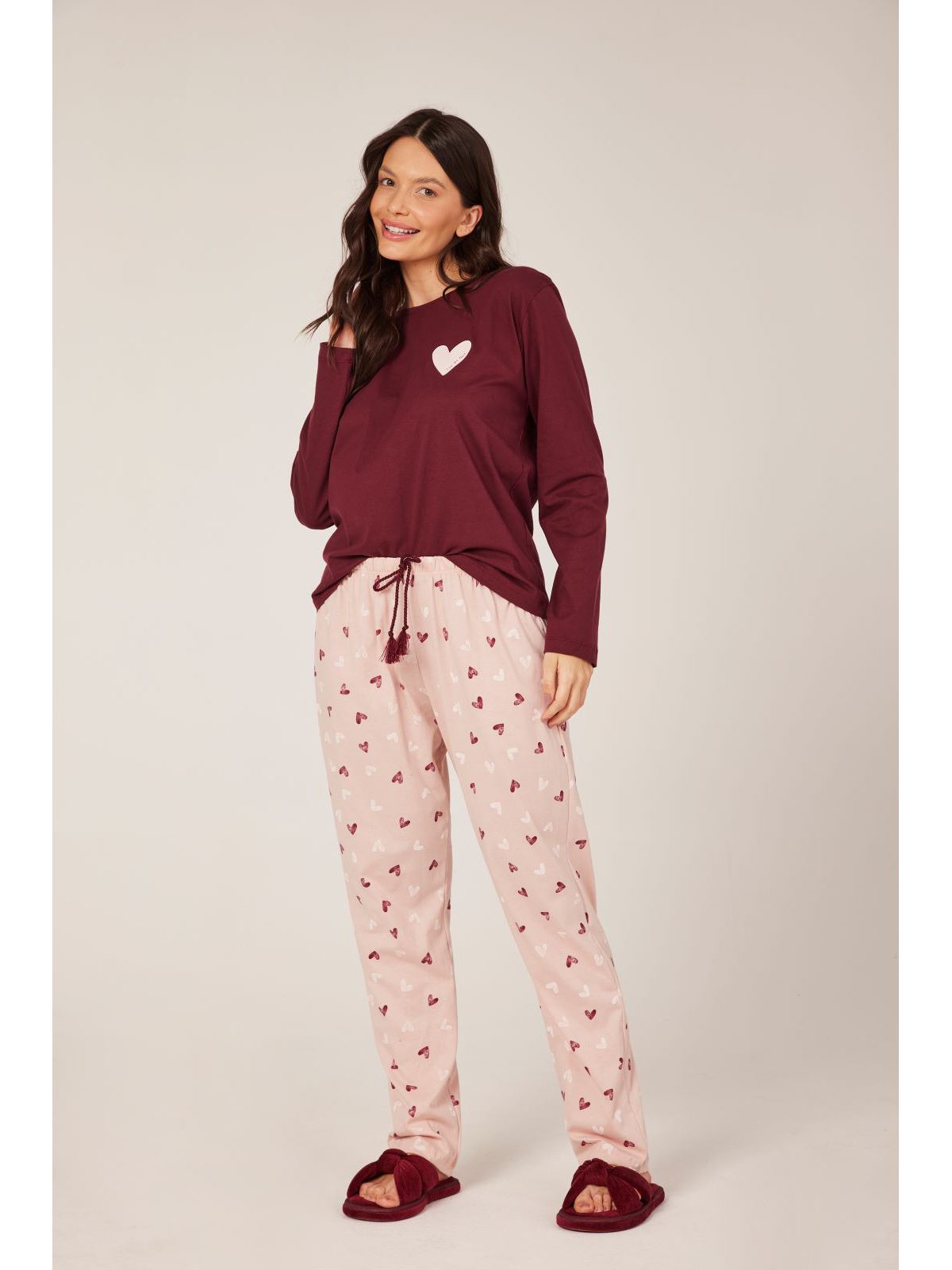 Pijama Longo Lovely Marsala - AMAVIE SAPATOS