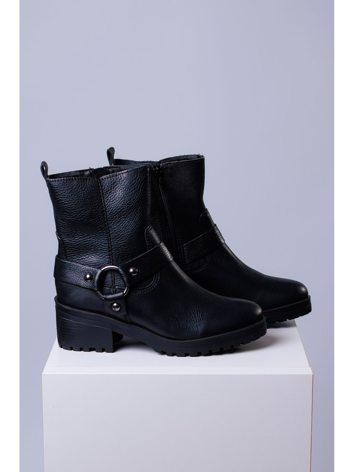 Bota Biker Aubrey Preto - AMAVIE SAPATOS