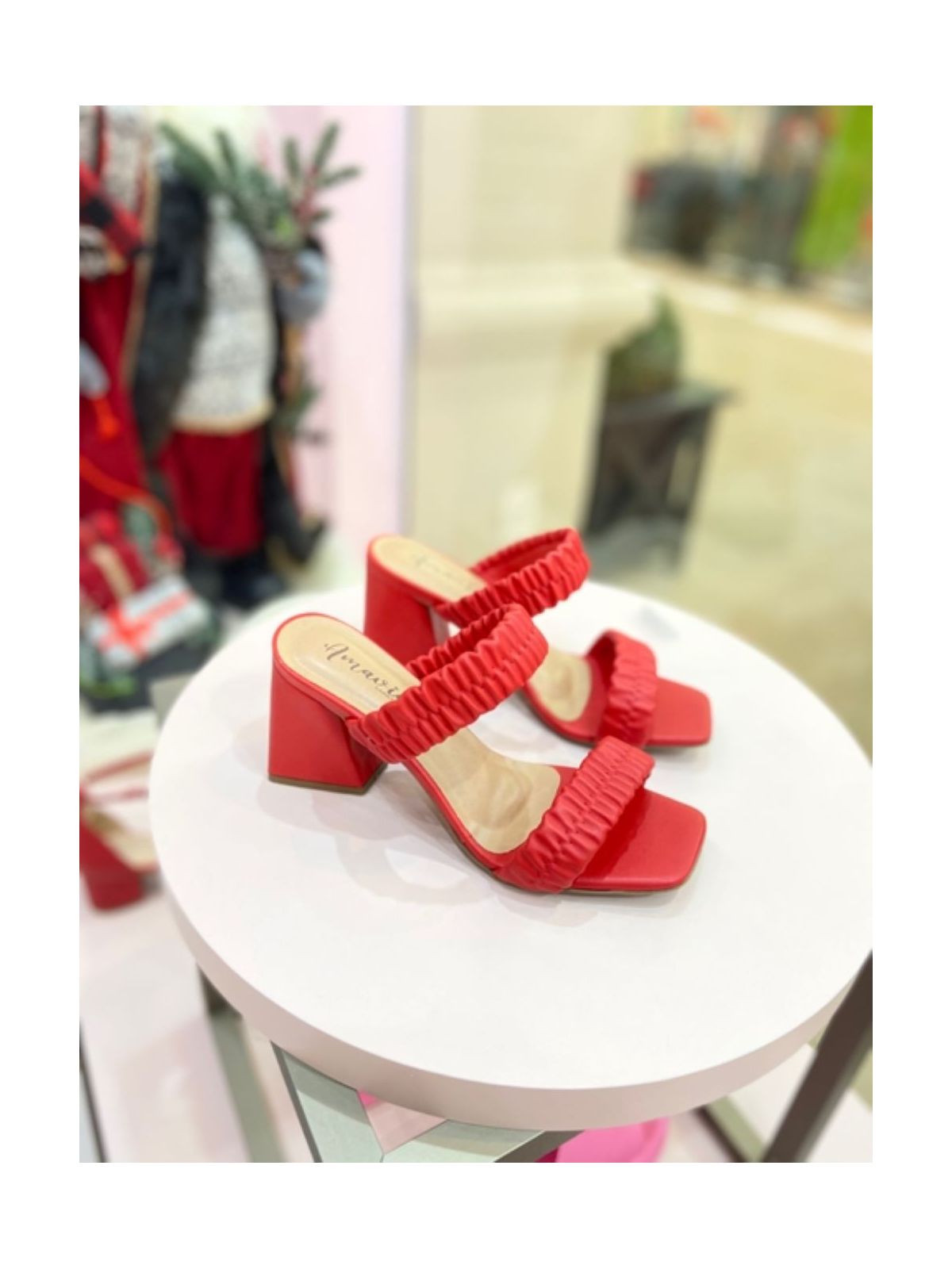 Tamanco Clarice Vermelho - AMAVIE SAPATOS