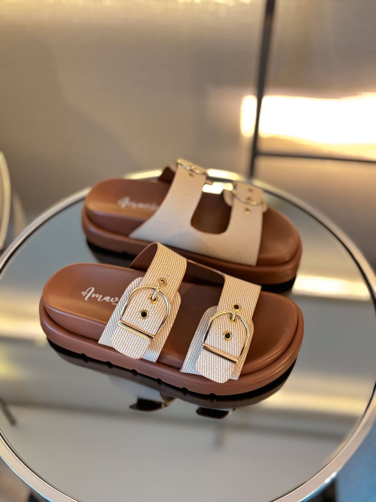 Birken Santorini Caramelo - AMAVIE SAPATOS