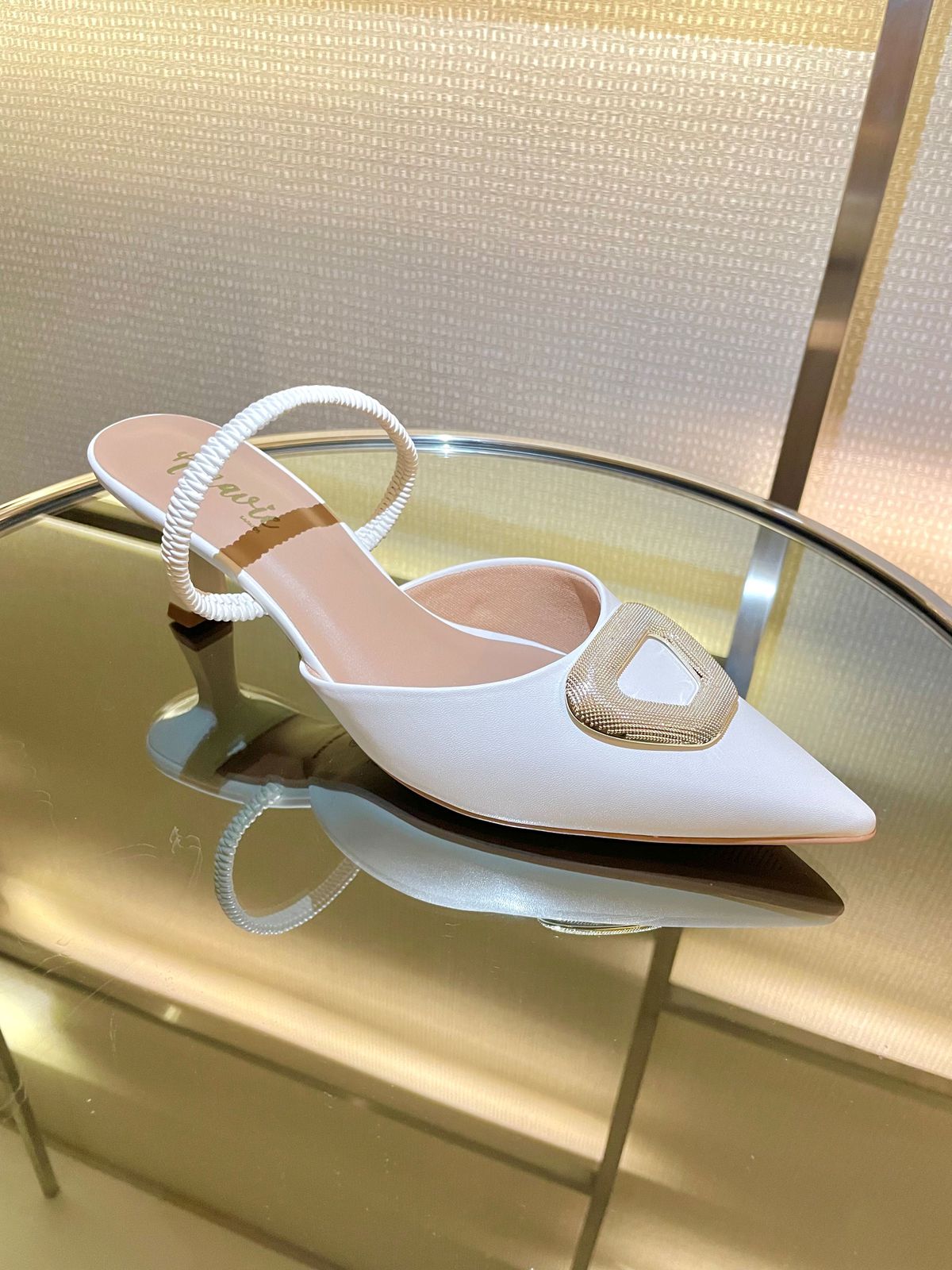 Scarpin Mule Jolie Branco - AMAVIE SAPATOS