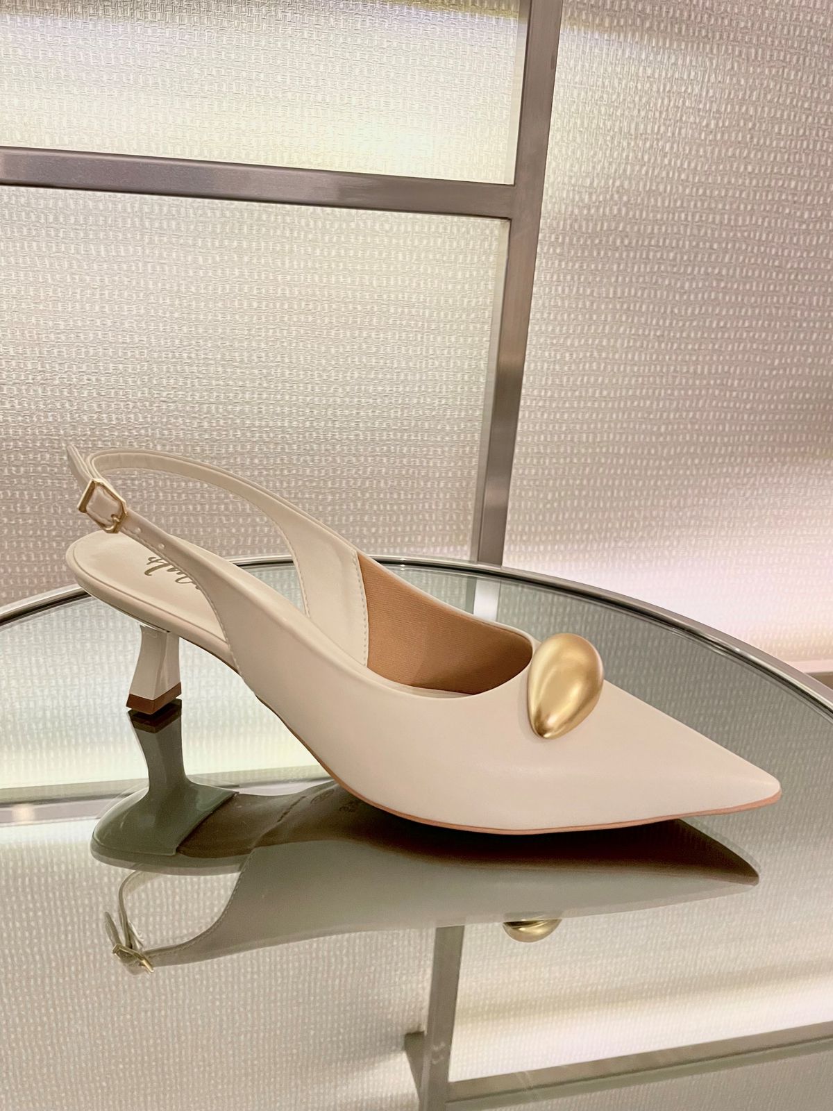 Slingback Rosie Off White - AMAVIE SAPATOS