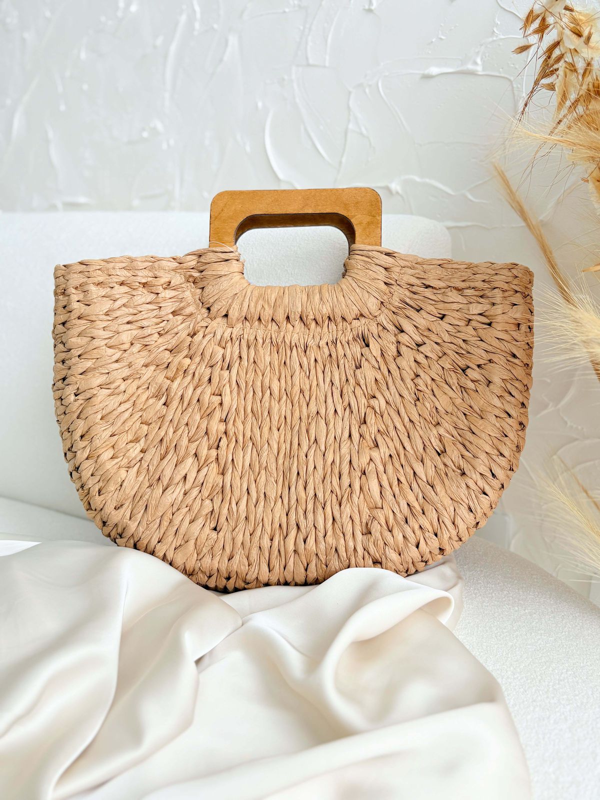 Bolsa Cancún Palha Natural - AMAVIE SAPATOS