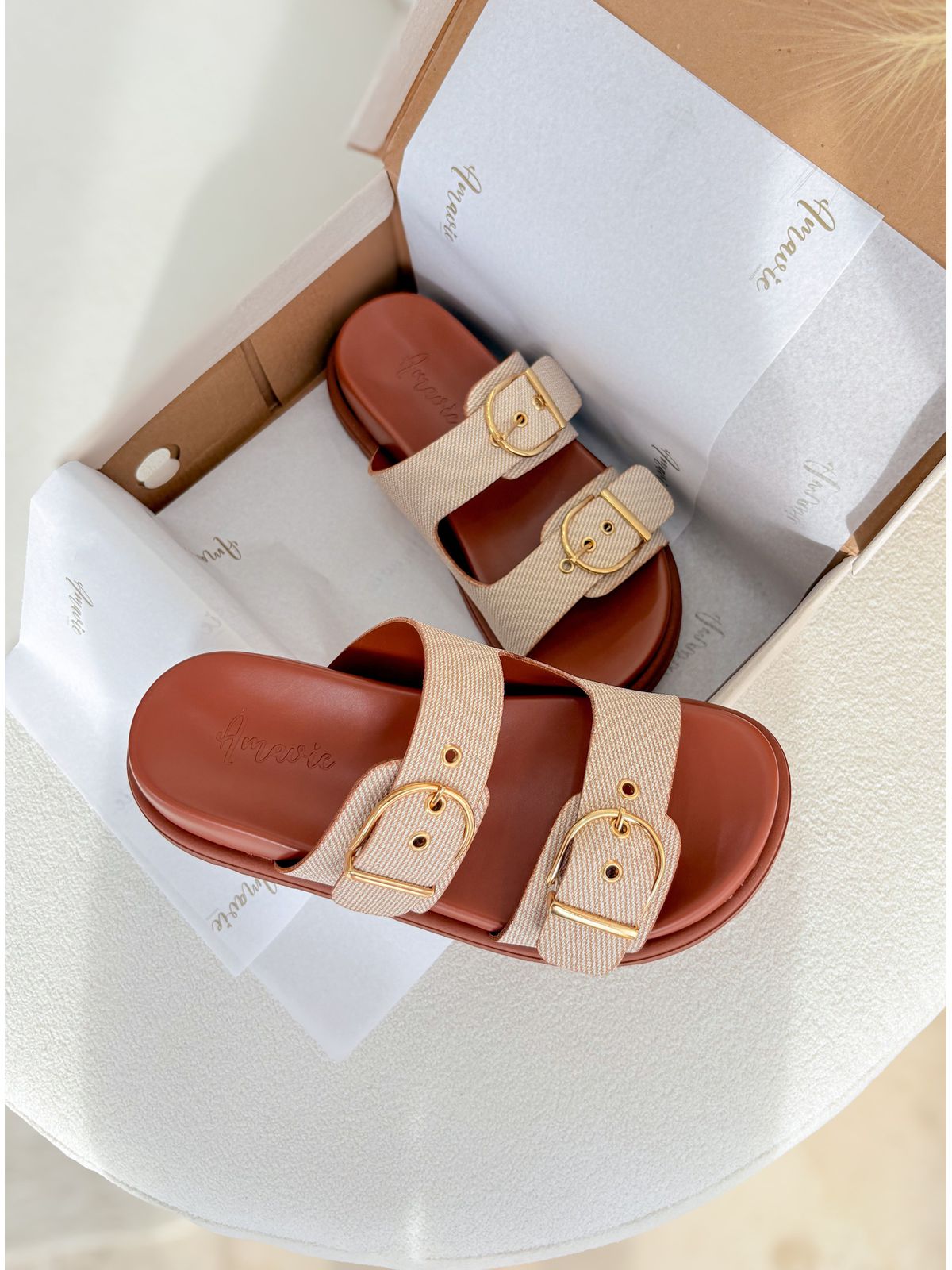 Birken Santorini Caramelo - AMAVIE SAPATOS