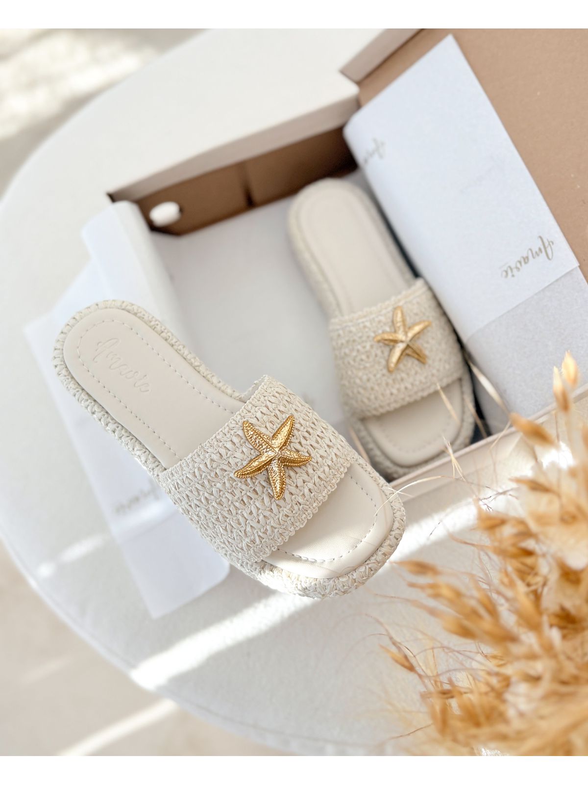 Flat Noronha Off White - AMAVIE SAPATOS