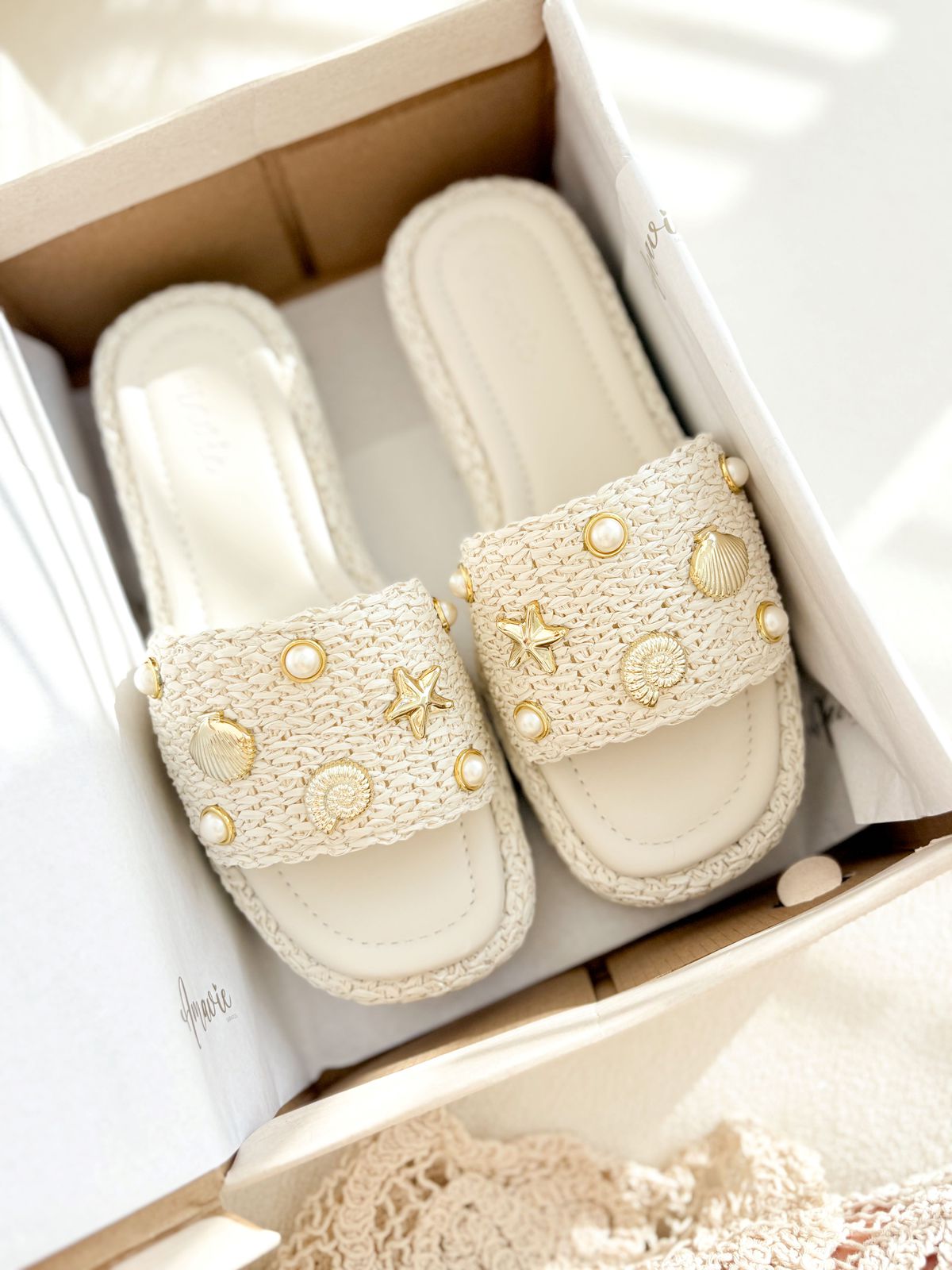 Flat Trancoso Off White - AMAVIE SAPATOS